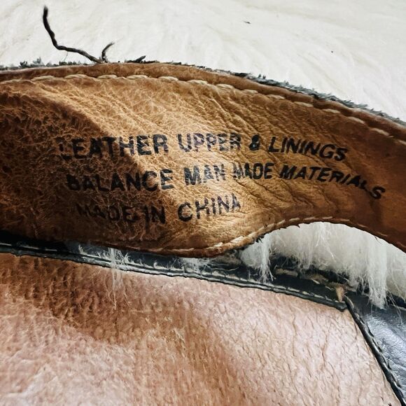 Boc Born Navy Blue Leather Slip on Earthy Boho Comfort Sandals - Size 9 EU40 - Picture 8 of 8